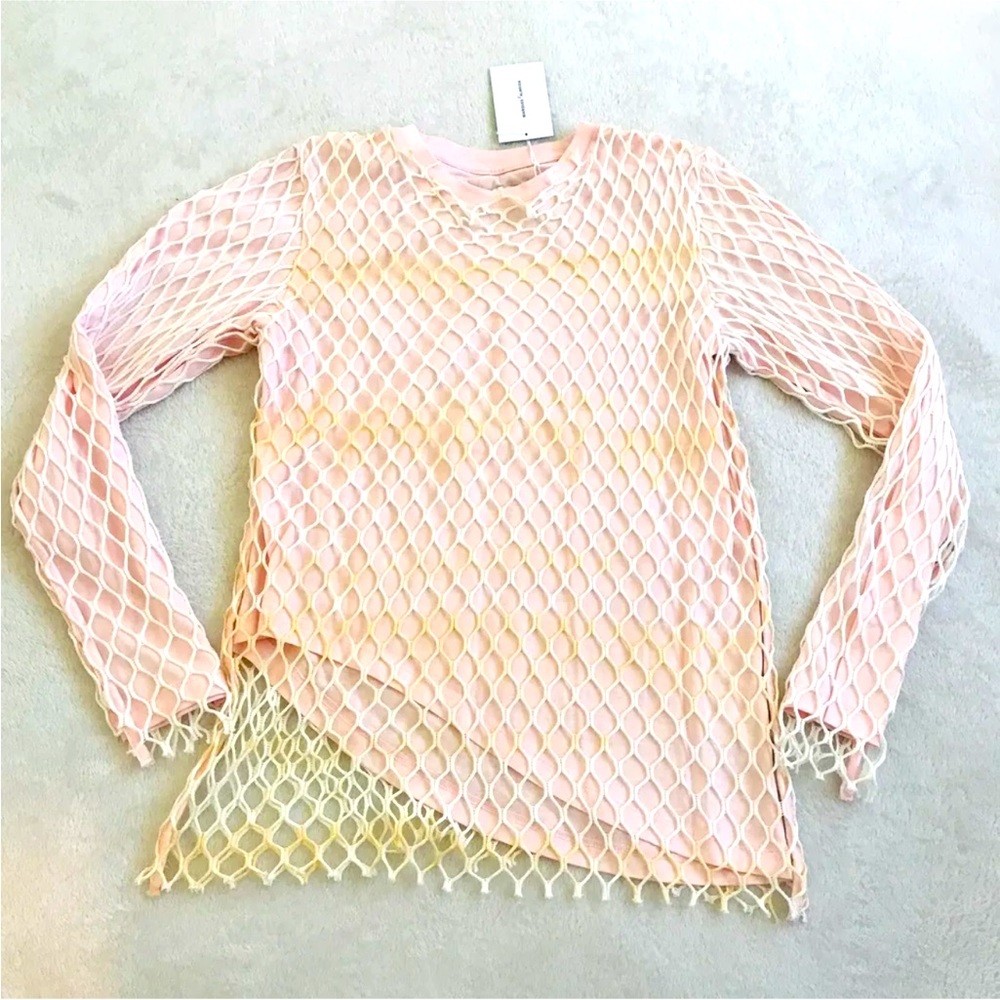 MARQUES ALMEIDA Mesh & Jersey Layered Blouse Top Size XS MSRP $510